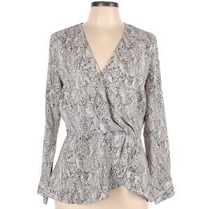 Ann Taylor Snakeskin Print Blouse